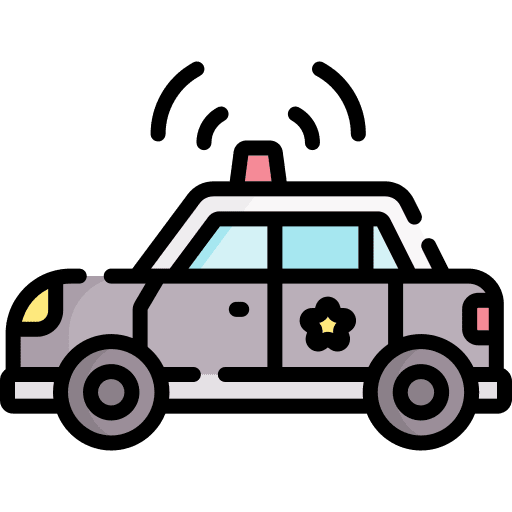 Police car police car transportation vehicle icon