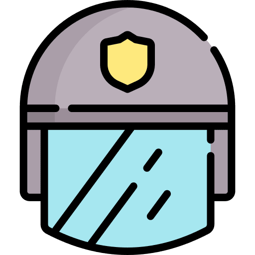 Police helmet helmet protection security icon
