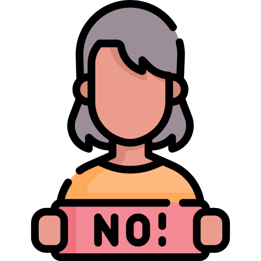 Protester injustice woman protester icon