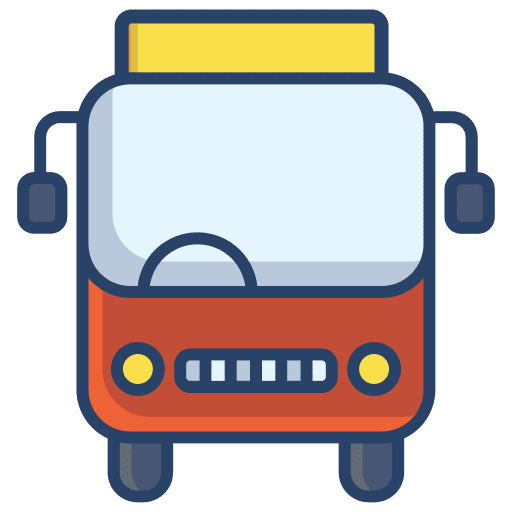 Bus transportation transfer public transport icon
