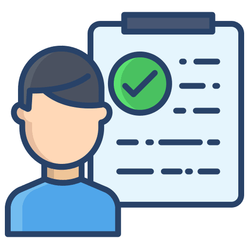 Immigration approved correct files and folders icon