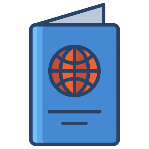 Passport security pass travel icon