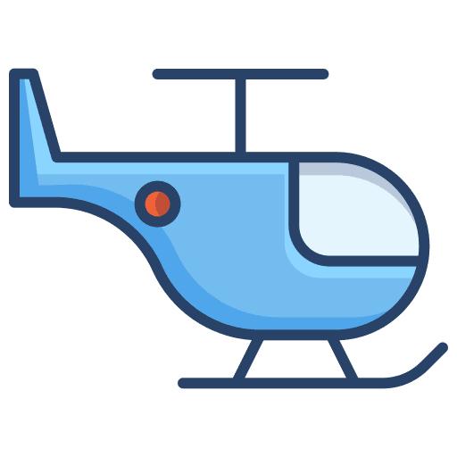 Helicopter travel chopper aircraft icon