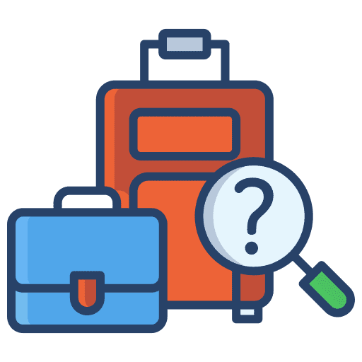 Luggage bag scan scanner icon