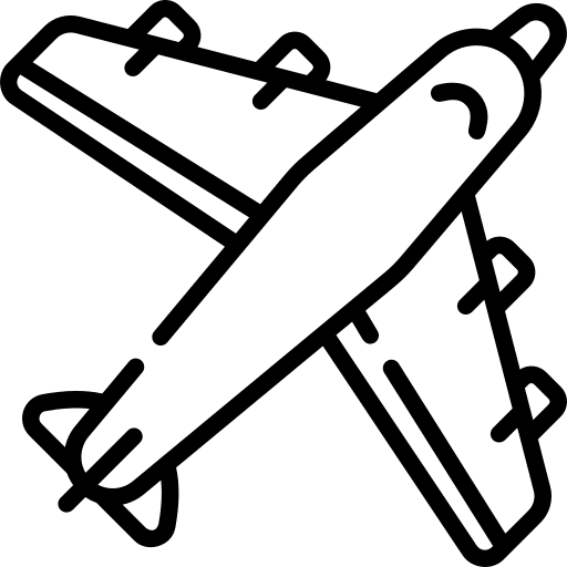 Airplane flight transportation airplane icon