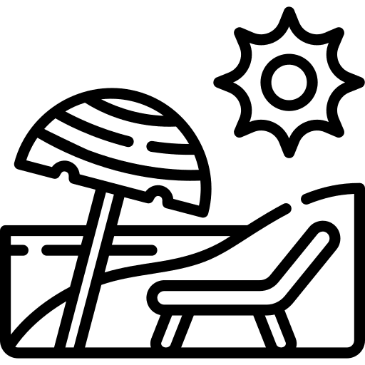 Beach holiday summer holidays icon