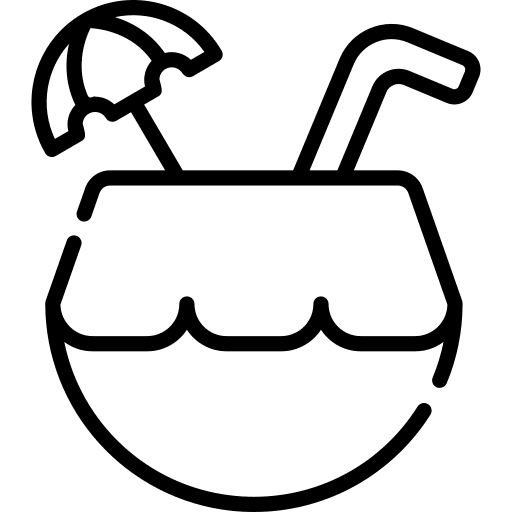 Coconut drink travel leisure celebration icon