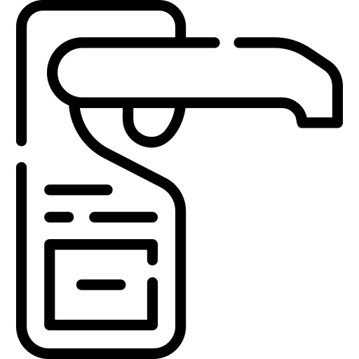 Door knob sign miscellaneous signaling hanger icon