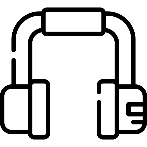 Headphone music player audio player travel icon