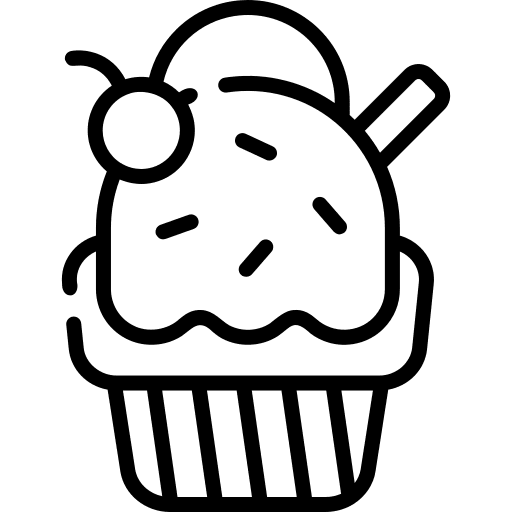 Ice cream frozen cold cone icon