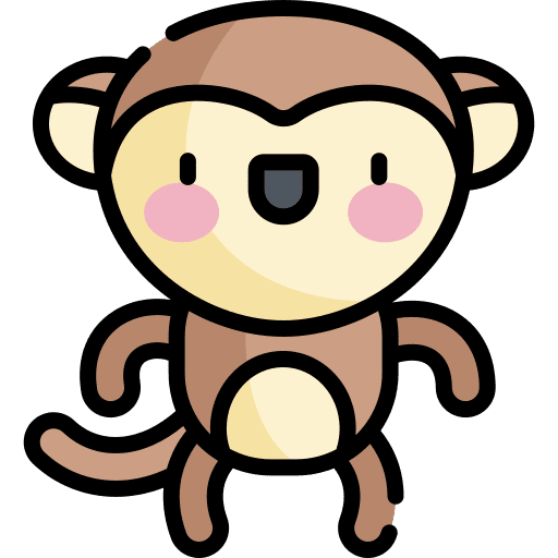 Monkey monkey ape wild life icon