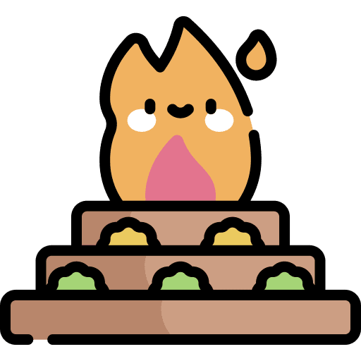 Yajna offer fire sacrifice icon