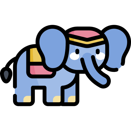 Elephant elephant indian wild life icon
