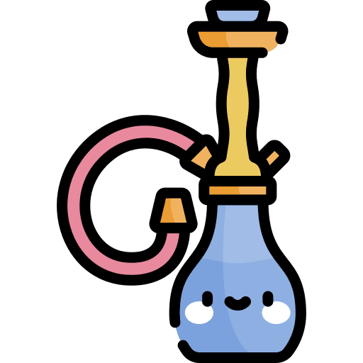 Hookah tobacco pipe smoke icon