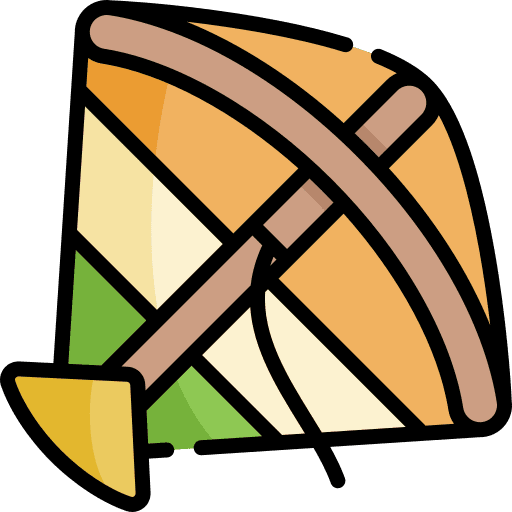 Kite toy entertainment flying icon