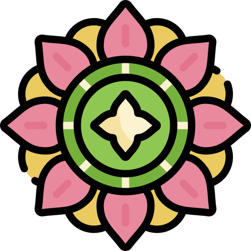 Mandala cultures botanical petals icon