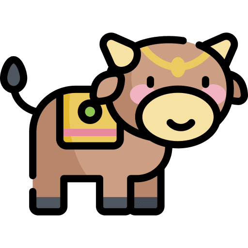 Cow india hinduism religion icon