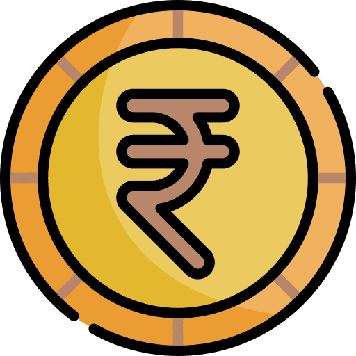 Rupee coin money business and finance icon