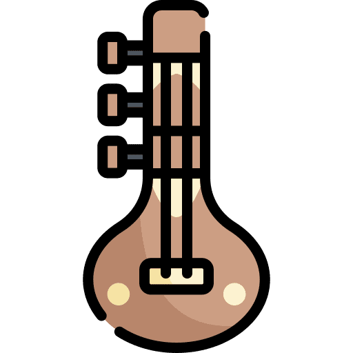 Sitar sitar music and multimedia asia icon