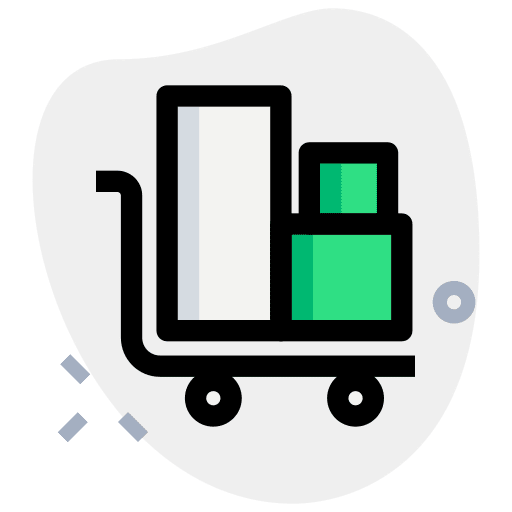 Cart boxes business packages icon