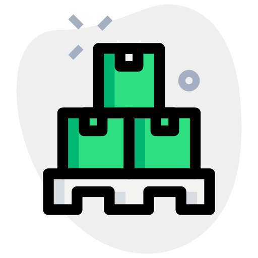 Stack warehouse packaging pallet icon
