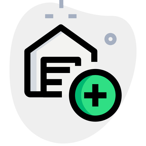 Add empire state building delivery warehouse icon