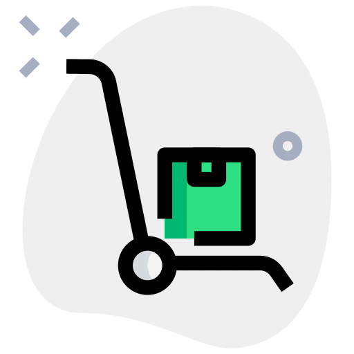 Delivery push cart industry shipping and delivery icon