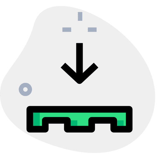Instruction delivery pallet package icon