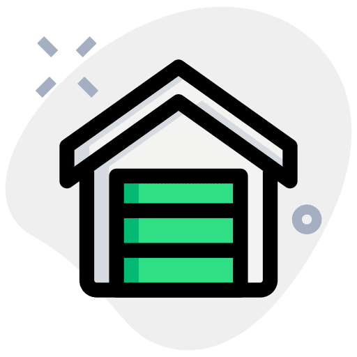 Shutter empire state building shipping and delivery storage icon