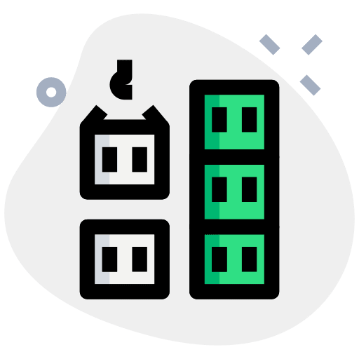 Stack containers trade marketing icon