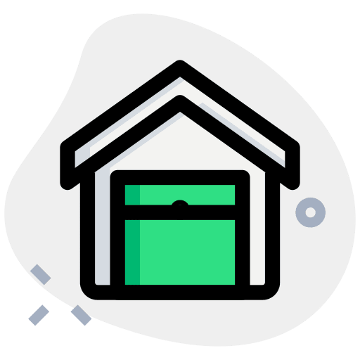 Locked empire state building shipping and delivery storage icon