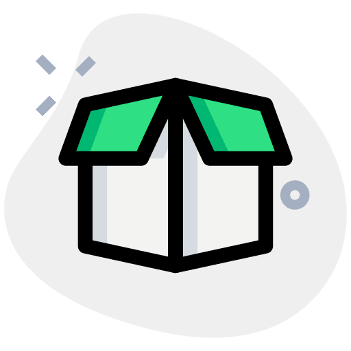 Open open package shipping icon
