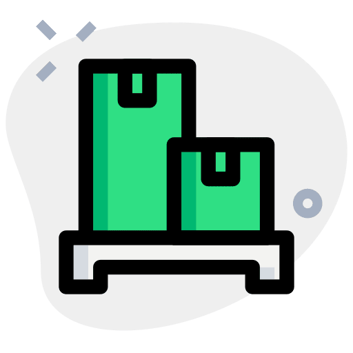 Storage pallet boxes package icon