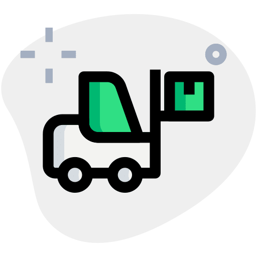 Vehicle industry parcel logistics icon