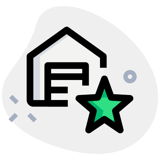 Favorite shipping and delivery storage warehouses icon