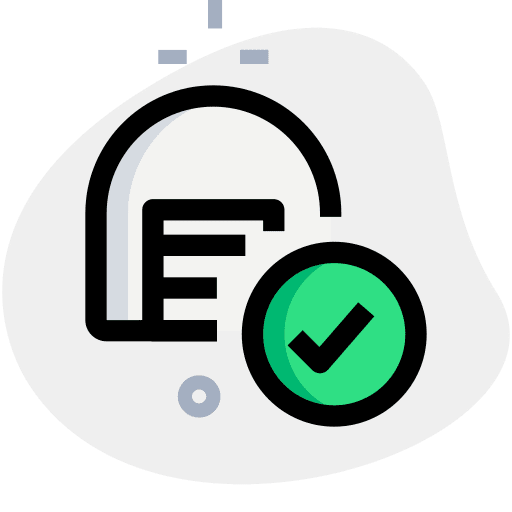 Tick mark shipping delivery warehouse icon