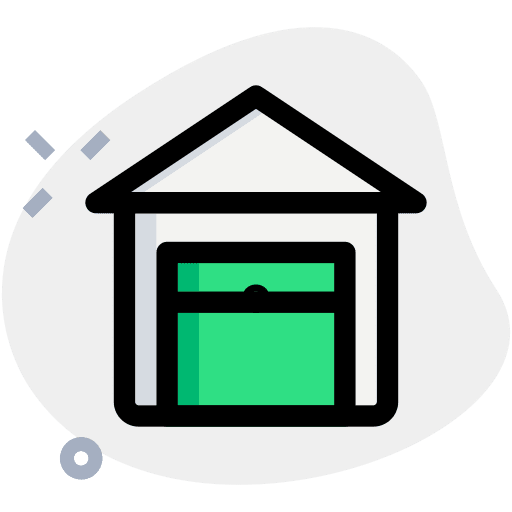 Locked delivery warehouse storage icon