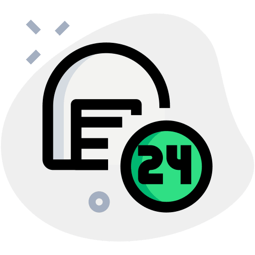 Open 24 hours shipping and delivery storage warehouse icon