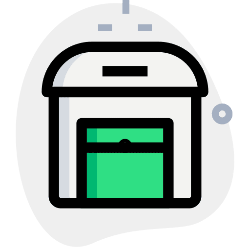 Shutter boxes warehouses industry icon