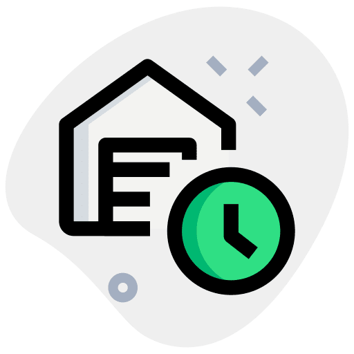 Timer warehouse shipping and delivery warehouses icon