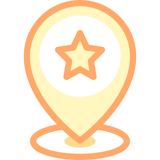 Favourite gps map favourite icon