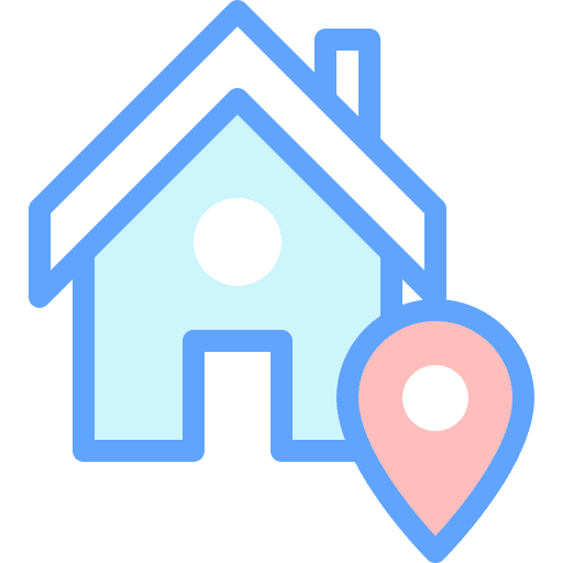 Home gps pin home icon