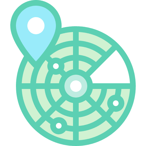 Radar pin location map icon