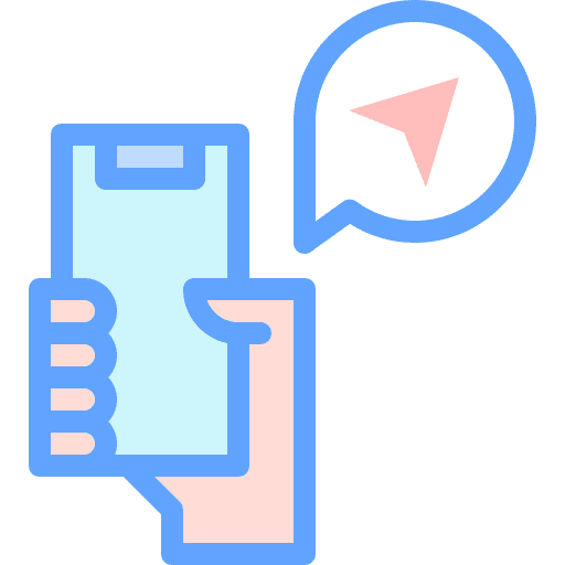 Direction maps and location placeholder location icon