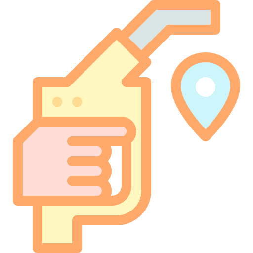 Gasoline location pin position transportation icon