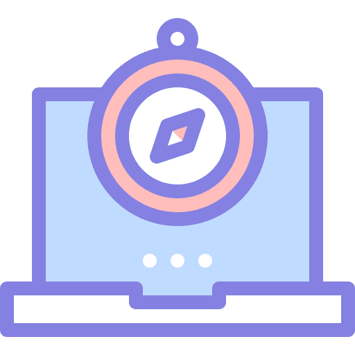 Location electronics technology compass icon