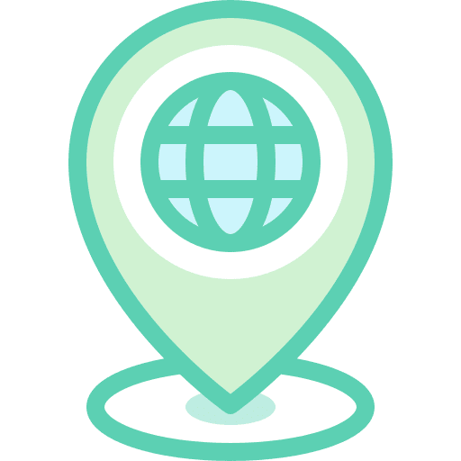 Location international internet map icon