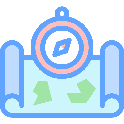 Map location planning travel icon