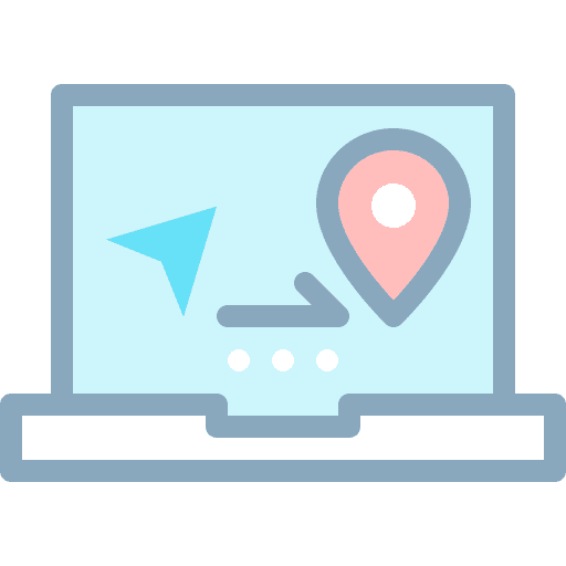Destination location destination laptop icon