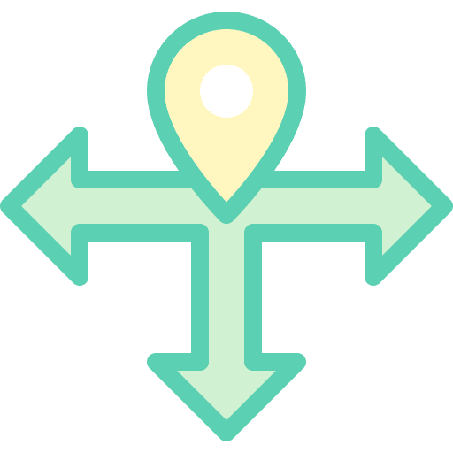 Direction location direction map icon